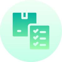 A green and blue icon with a check mark and a wallet vector