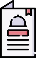 A menu icon with a red ribbon vector