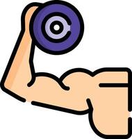A man lifting a dumbbell on a white background vector