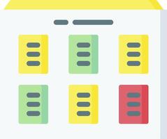 A colorful folder icon with a yellow folder vector