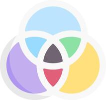 A colorful circle with four different colored circles vector