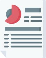A pie chart on a paper document vector