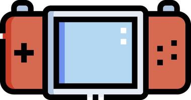 A cartoon device with a screen on it vector