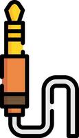 A plug with a yellow light bulb attached to it vector