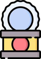 A box with a red and blue lid vector