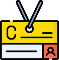 A ticket icon with a yellow background vector
