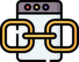 A phone with a chain around it vector