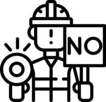 No construction worker icon vector