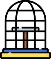 Bird cage icon illustration vector