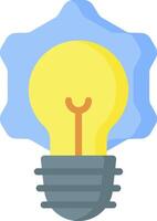 A light bulb with a blue light bulb inside vector
