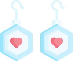 Two heart shaped containers with a hook on each side vector
