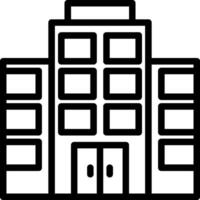 Building icon with windows and doors vector