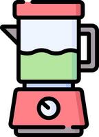 A blender with green liquid in it vector