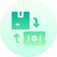A green and blue icon with a file and a folder vector
