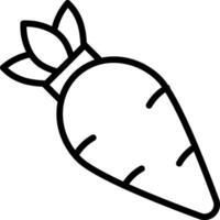 A carrot outline on a white background vector