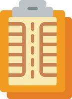 Clipboard icon with a yellow background vector