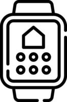 A smart watch with a house on it vector