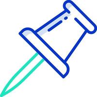A blue and green needle with a sharp point vector