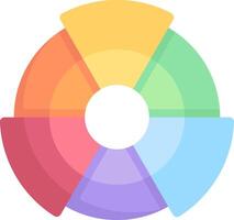 A colorful circle with four different colors vector