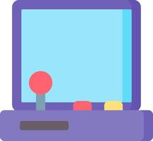 An old computer with a joystick and buttons vector