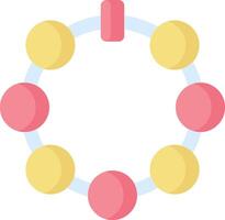 A circle with many different colored balls in it vector