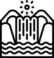 Waterfall icon illustration vector