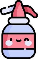 A cartoon bottle with a smiley face vector