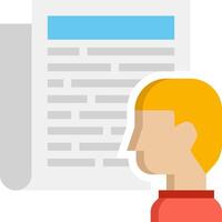 Man reading newspaper vector