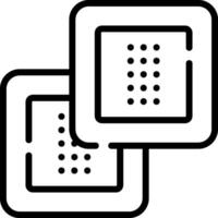Two squares with dots on them vector