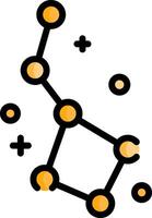 A constellation with dots and circles vector
