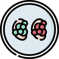 Two cells with red and green dots on them vector