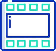 A square frame with a blue and green border vector