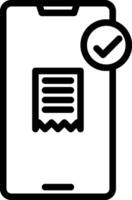 A smartphone with a check mark and a paper document vector