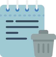 A notebook and a trash can icon vector