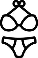 A bikini and a bra on a white background vector