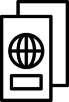 A passport and a globe icon vector