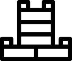 A black and white icon of a tower vector