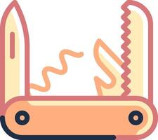 A knife and a multi - tool in a flat design vector