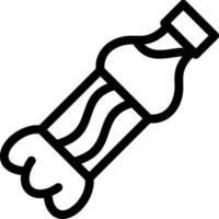 A bottle with a dog's head on it vector