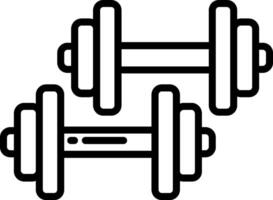 Dumbbells icon on a white background vector
