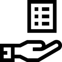 A hand holding a box with a check mark on it vector