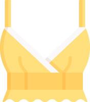 A yellow bra with a bow on it vector