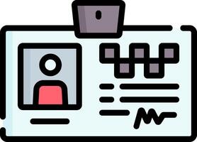 A person is sitting in a chair with a badge on it vector