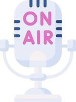 A microphone with the word on air on it vector