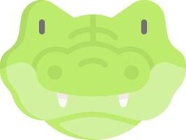 a green crocodile head with teeth vector