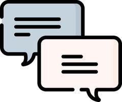 two speech bubbles with text on them vector