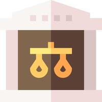 a building with a scale and a balance on it vector