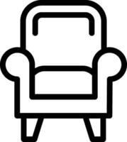 A chair icon on a white background vector
