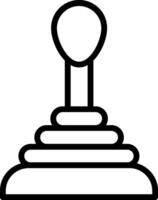A black and white icon of a joystick vector