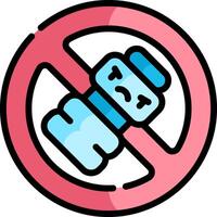 A cartoon image of a no drinking sign vector